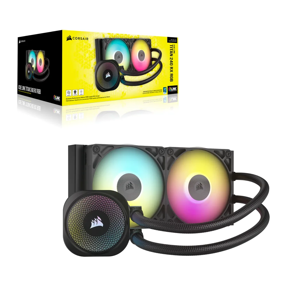 Corsair iCUE LINK Titan 240 RX RGB Black, vista 2