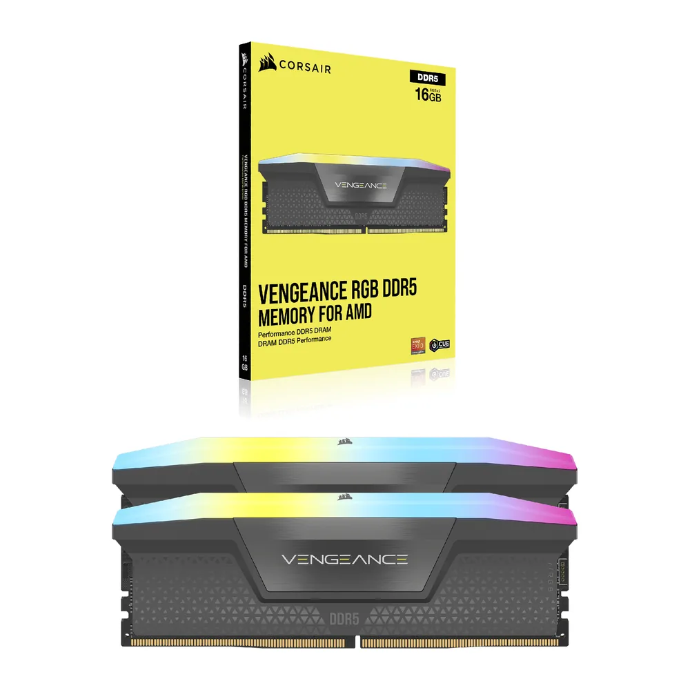 Corsair Vengeance RGB 32GB (2×16GB) DDR5 6000MHz AMD EXPO Gray, vista 2