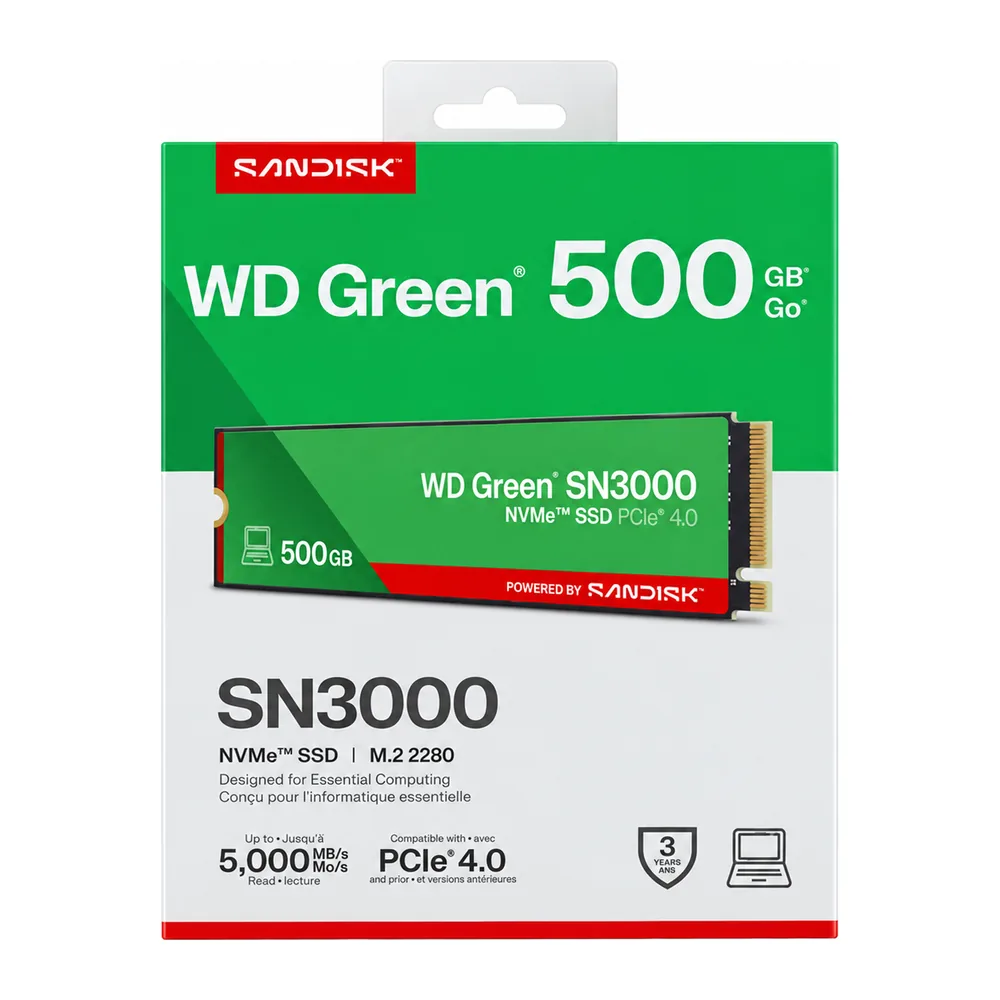WD Green SN3000 500GB NVMe, vista 4